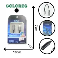 CABLE AUXILIAR TIPO C VOLTPRO VP-PLU JACK ADAPTER