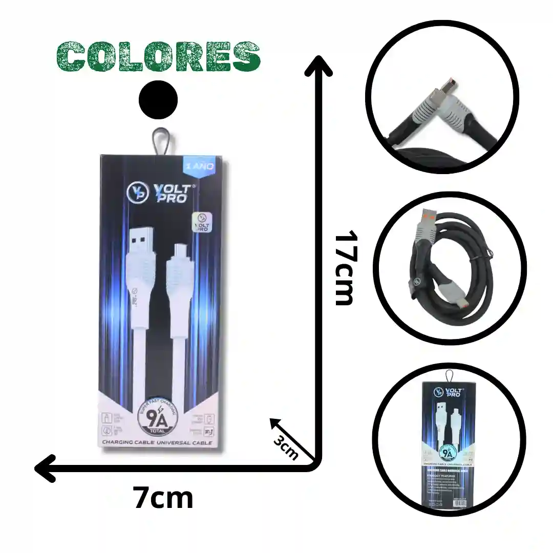 CABLE VOLTPRO USB TIPO C VC-717-01 CABLE VOLTPRO USB TIPO C VC-717 - Imagen 1