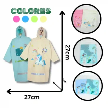 CAPA IMPERMEABLE INFANTIL NIÑO NIÑA JY-919