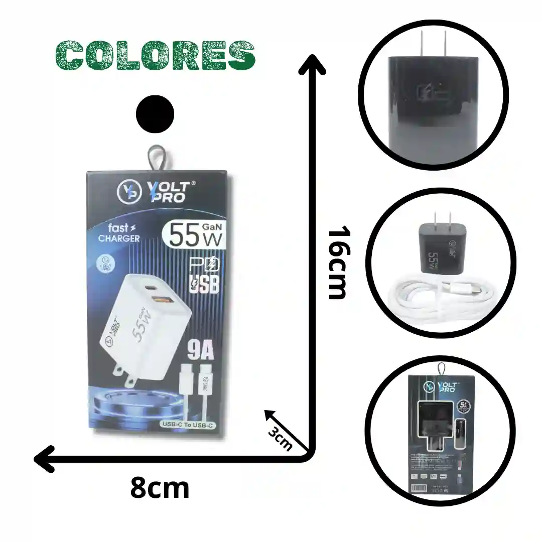 CARGADOR VOLTPRO 55W VL-703-01 CARGADOR VOLTPRO 55W VL-703 - Imagen 1