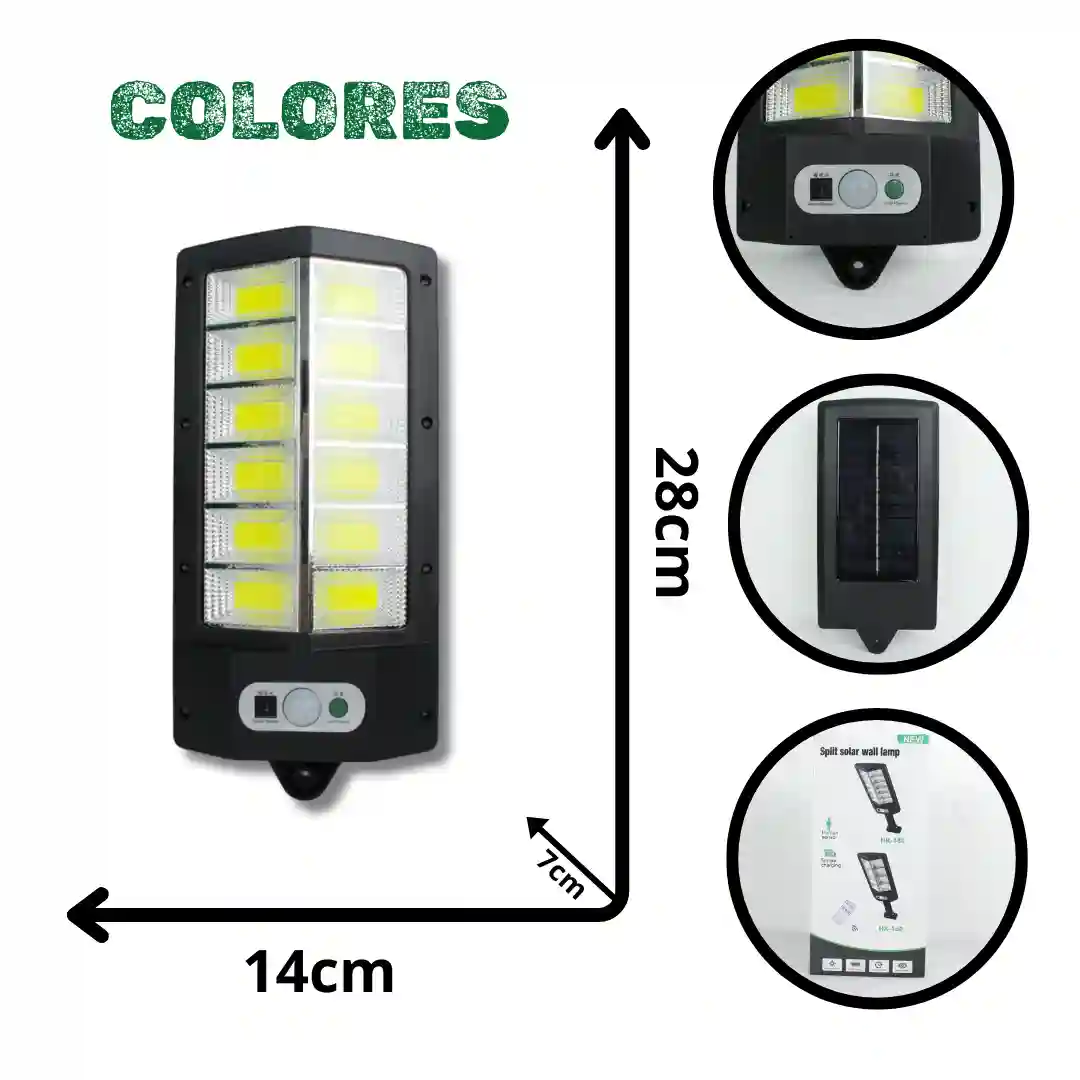 LÁMPARA SOLAR BN3442 HK-160COB-01 LÁMPARA SOLAR BN3442 HK-160COB (BOX X60) - Imagen 1