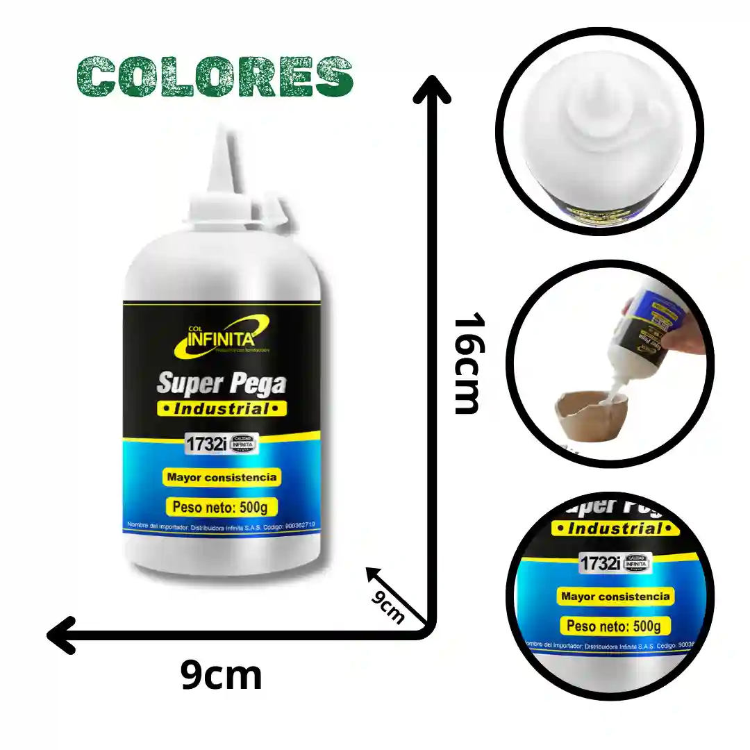 SUPER PEGA INFINITA 500 GRAMOS INDUSTRIAL 1732I-01 SUPER PEGA INFINITA 500 GRAMOS INDUSTRIAL 1732I - Imagen 1