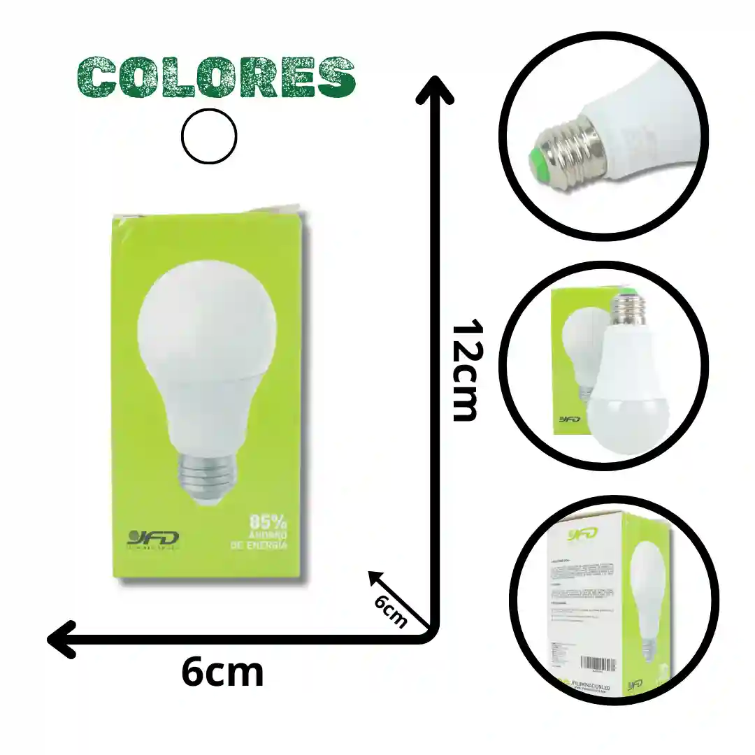 BOMBILLO JFD 7W BLE279WTR-01 BOMBILLO JFD 7W BLE279WTR - Imagen 1