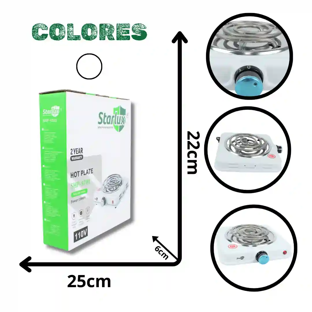 ESTUFA 1 PUESTO STARLUX 5701-01 ESTUFA 1 PUESTO STARLUX 5701 - Imagen 1
