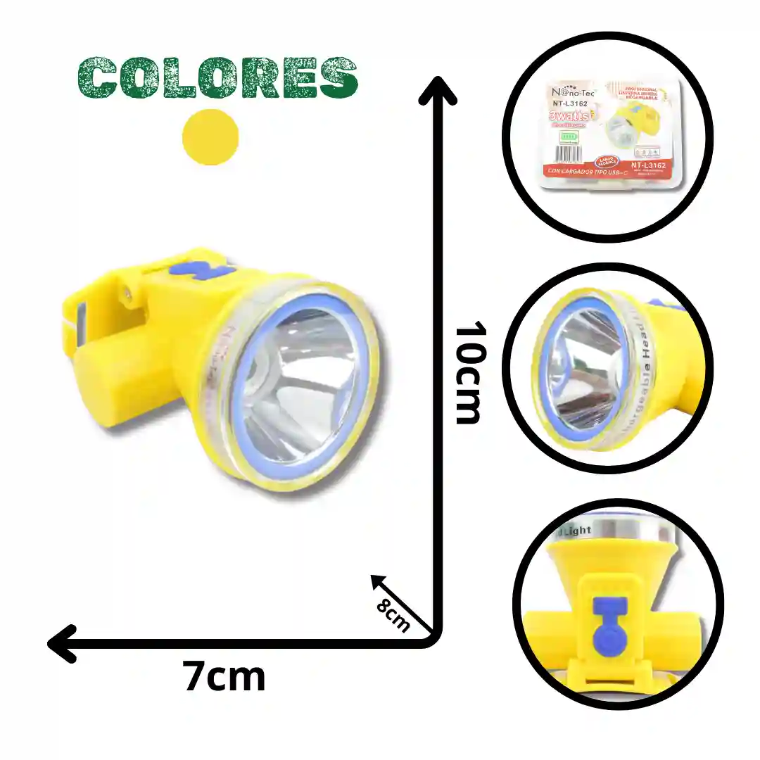 LINTERNA MINERA NANOTEC NT-L3162 (BOX X100)-01 LINTERNA MINERA NANOTEC NT-L3162 (BOX X100) - Imagen 1