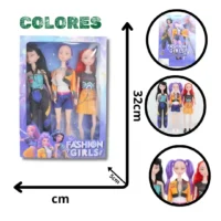 MUÑECA X3 ARTICULADA CON LUZ Y SONIDO MG57879