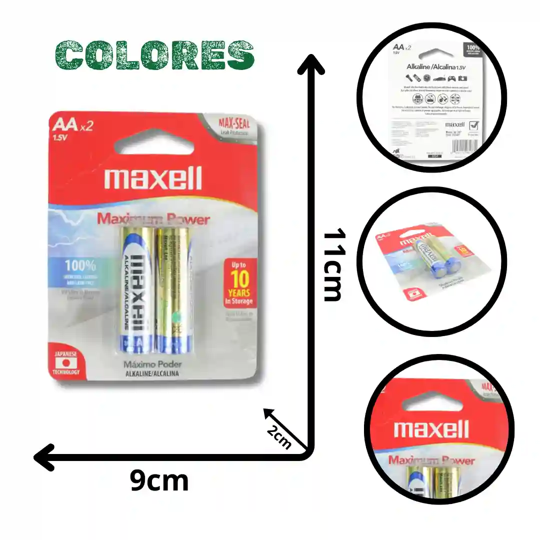 PILA MAXELL AA X2 ALKALINA AA-2BP (BOX X48)-01 PILA MAXELL AA X2 ALKALINA AA-2BP (BOX X48) - Imagen 1