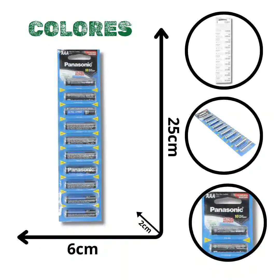 PILA PANASONIC AAA X10 UNIDADES UM-4UHS-1B10 (BOX X48)-01 PILA PANASONIC AAA X10 UNIDADES UM-4UHS/1B10 (BOX X48) - Imagen 1