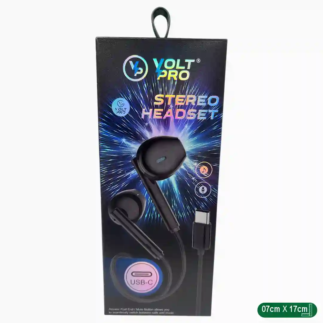 AUDÍFONOS MANOS LIBRES TIPO C VOLTPRO VP-TC1-01 AUDÍFONOS MANOS LIBRES TIPO C VOLTPRO VP-TC1 - Imagen 1