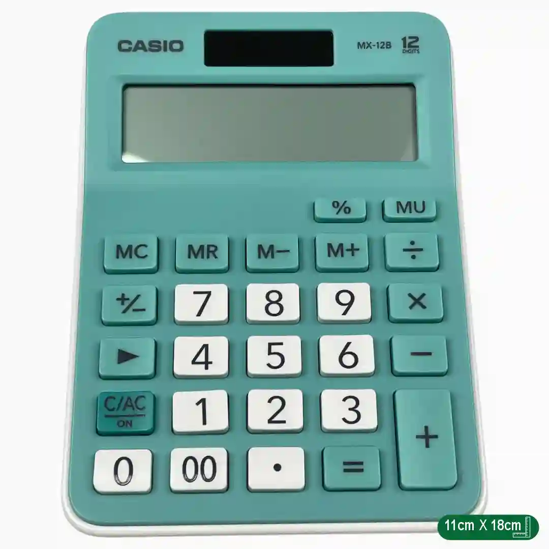 CALCULADORA CASIO MX-12B-LB MX-12B-GN MX-12B- GNRD-01 CALCULADORA CASIO MX-12B-LB MX-12B-GN MX-12B-GNRD - Imagen 1