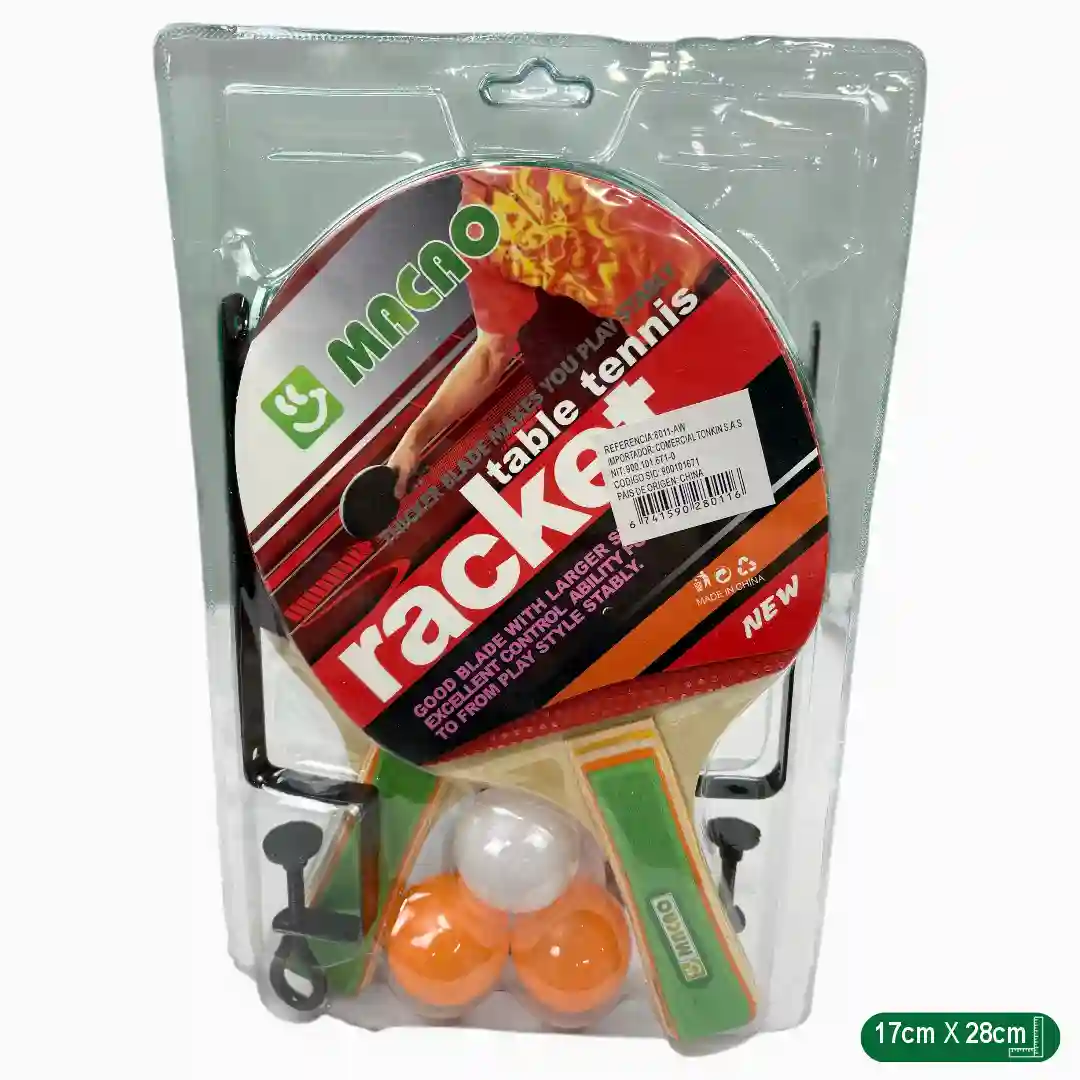 RAQUETA PING PONG CON ACCESORIOS 8011-AW-01 RAQUETA PING PONG CON ACCESORIOS 8011-AW - Imagen 1