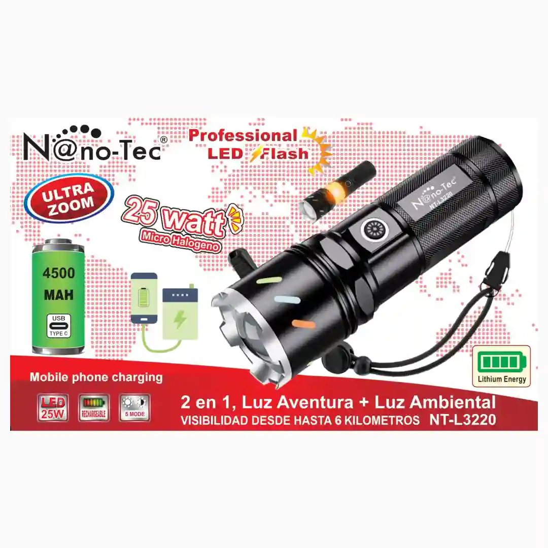 LINTERNA NANOTEC NT-L3220 (X30)-01 LINTERNA NANOTEC NT-L3220 (X30) - Imagen 1