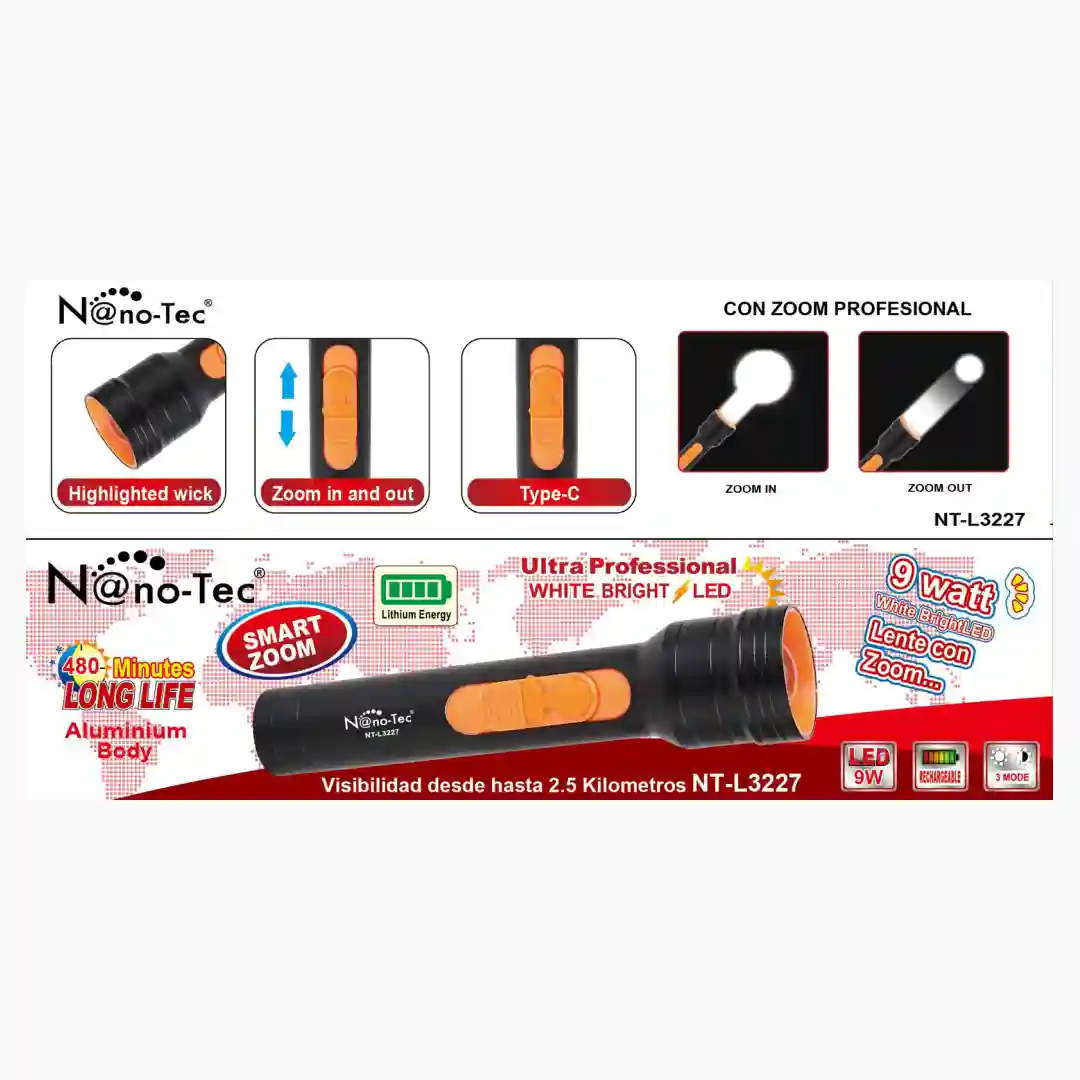 LINTERNA NANOTEC NT-L3227 (X120)-01 LINTERNA NANOTEC NT-L3227 (X120) - Imagen 1