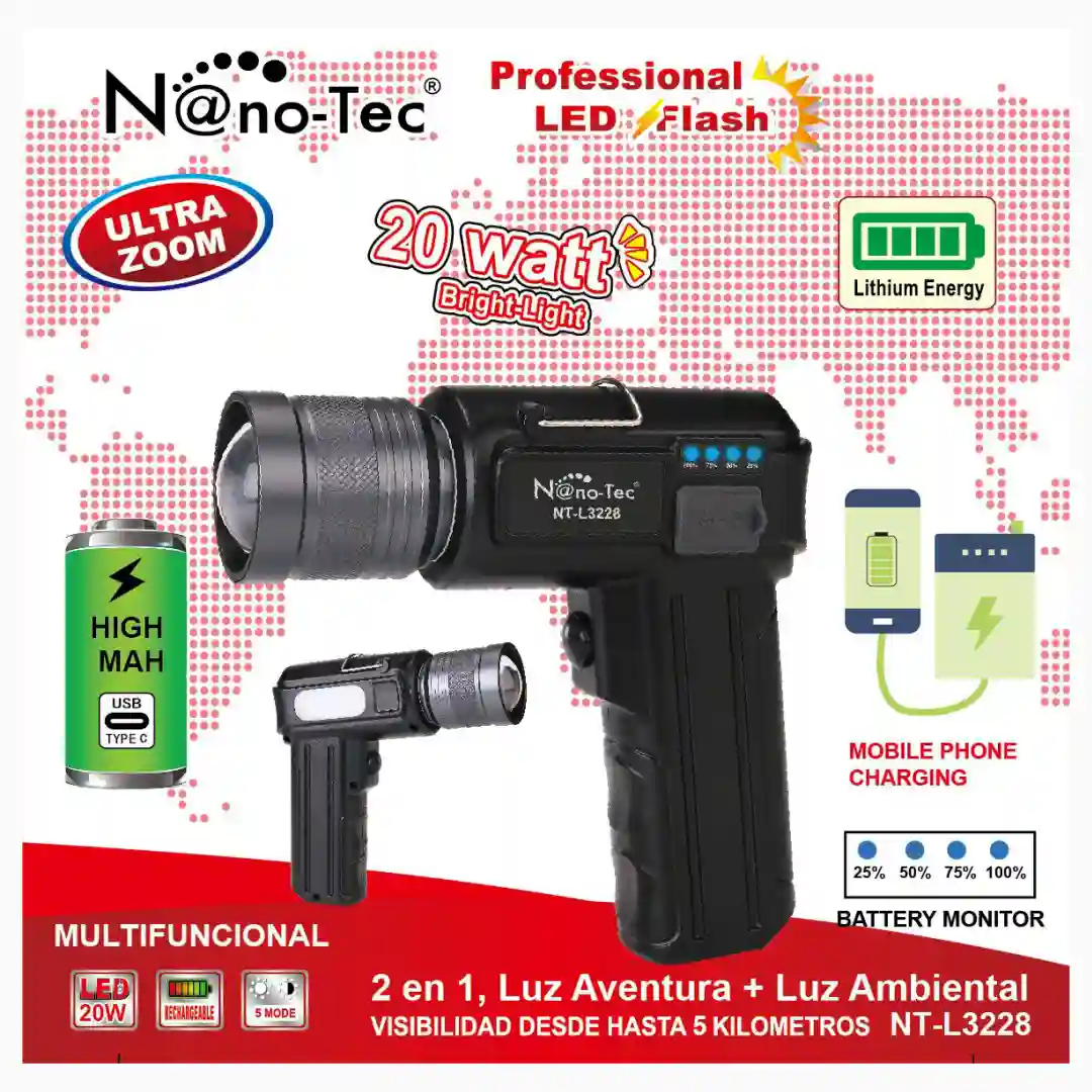 LINTERNA NANOTEC NT-L3228 (X60)-01 LINTERNA NANOTEC NT-L3228 (X60) - Imagen 1