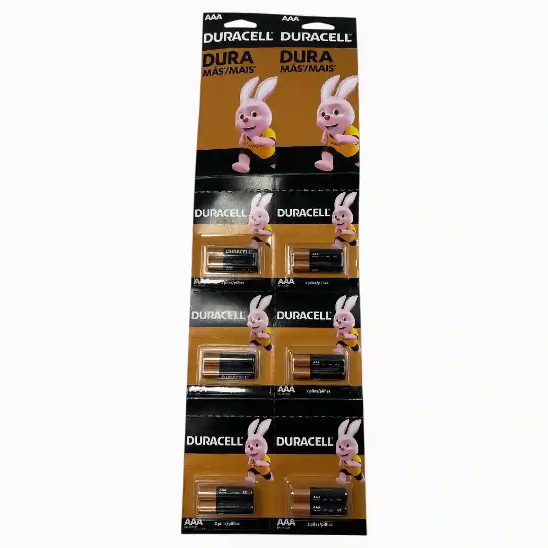 TIRA PILA DURACELL ALKALINA AAA X6 PARES AAA2-01 TIRA PILA DURACELL ALKALINA AAA X6 PARES AAA2 - Imagen 1