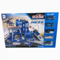SET DE POLICÍA CARROS METÁLICOS Y SONIDO 660-A68 (BOX X24)