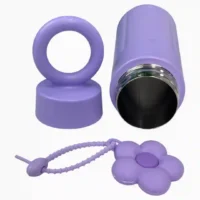 TERMO METÁLICO CON FLOR 450ML DK-3988 - Imagen 3