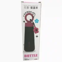 TERMO METÁLICO CON FLOR 450ML DK-3988 - Imagen 2