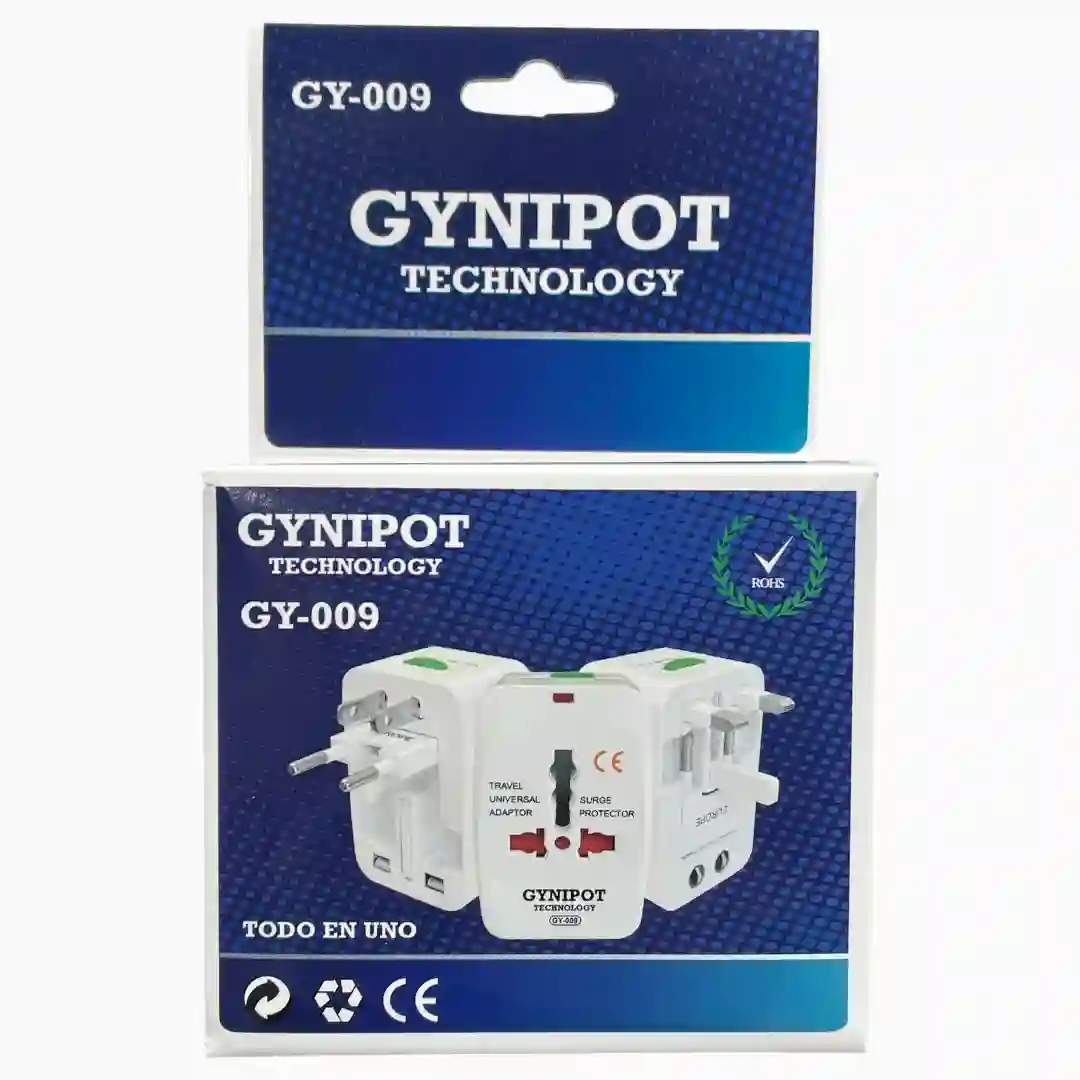 ADAPTADOR VIAJERO INTERNACIONAL GYNIPOT GY-009-01 ADAPTADOR VIAJERO INTERNACIONAL GYNIPOT GY-009 - Imagen 1