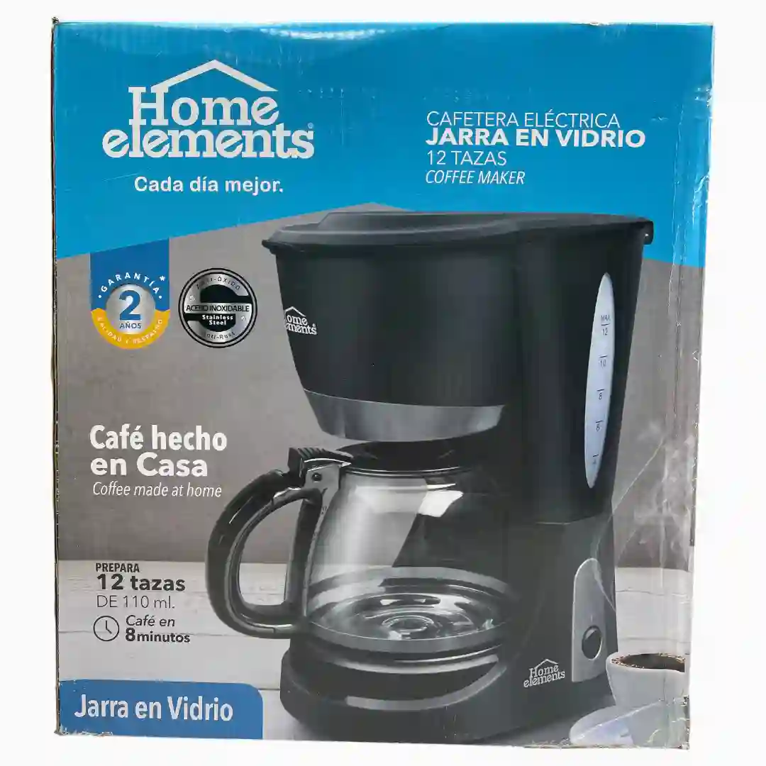 CAFETERA ELÉCTRICA HOME ELEMENTS 12 TAZAS HE-7031A-01 CAFETERA ELÉCTRICA HOME ELEMENTS 12 TAZAS HE-7031A - Imagen 1