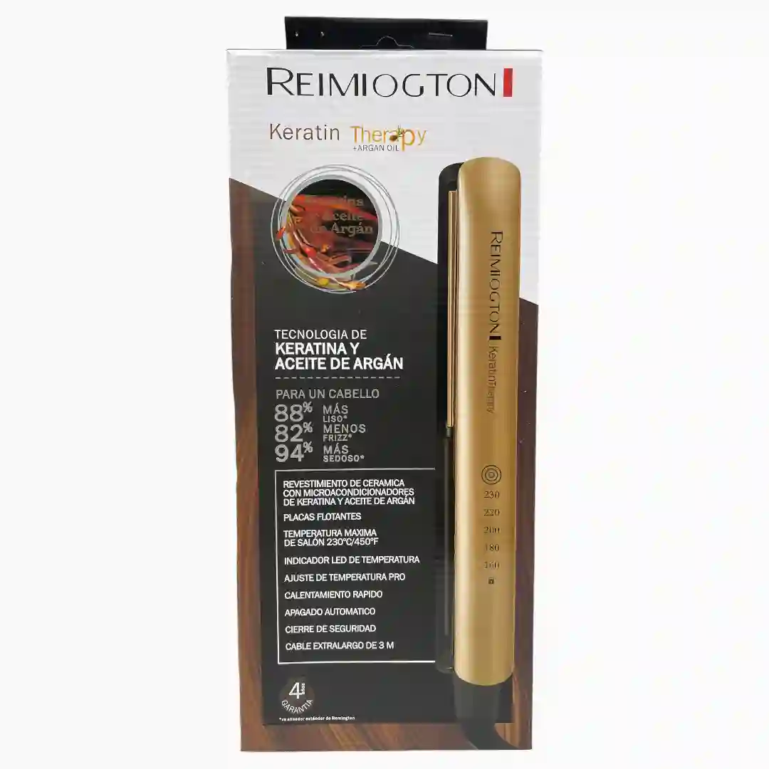 PLANCHA DE CABELLO REMINGTON KERATINA Y ACEITE DE ARGÁN S8599 GENÉRICA-01 PLANCHA DE CABELLO REMINGTON KERATINA Y ACEITE DE ARGÁN S8599 GENÉRICA - Imagen 1
